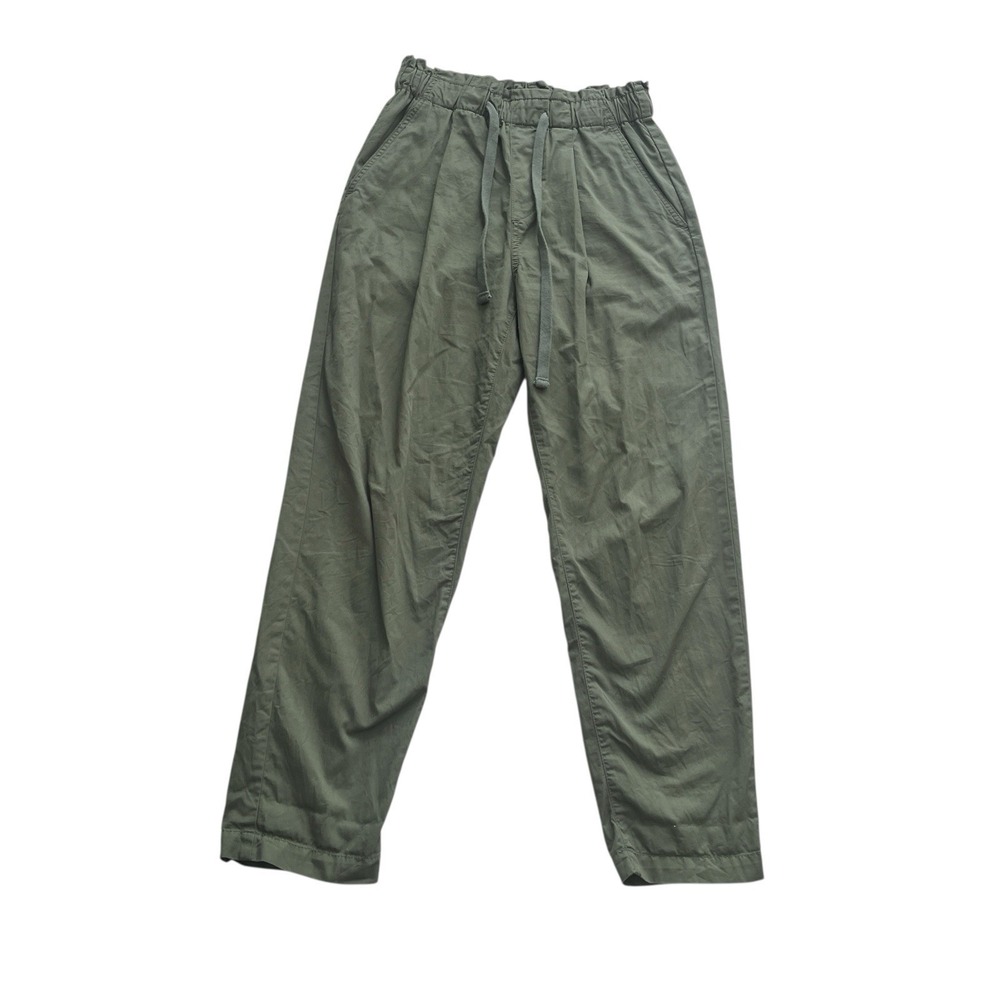 LOFT Women's Size XS Green‎ Jogger Chino Pants Straight Leg 100% Cotton